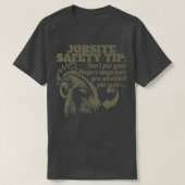 FUNNY JOBSITE SICHERHEIT TIPP FINGERN FARM ROOSTER T-Shirt (Design vorne)