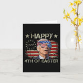 Funny Joe Biden 4. Juli glücklich 4. Osterfeier Karte (Gelbe Blume)