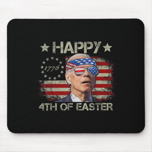 Funny Joe Biden 4. Juli glücklich 4. Osterfeier Mousepad (Vorne)