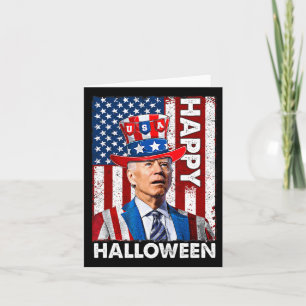 Funny Joe Biden 4. Juli Glücklichen Halloween Amer Karte