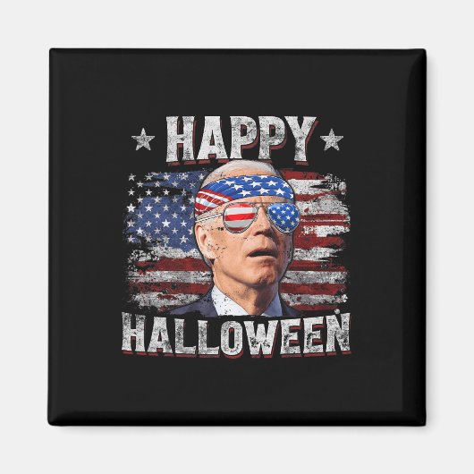 Funny Joe Biden 4. Juli Glücklichen Halloween Amer Magnet (Vorne)