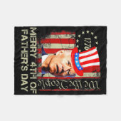 Funny Joe Biden 4. Juli Merry 4. des Vaters Fleecedecke (Vorderseite (Horizontal))
