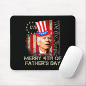 Funny Joe Biden 4. Juli Merry 4. des Vaters Mousepad (Mit Mouse)