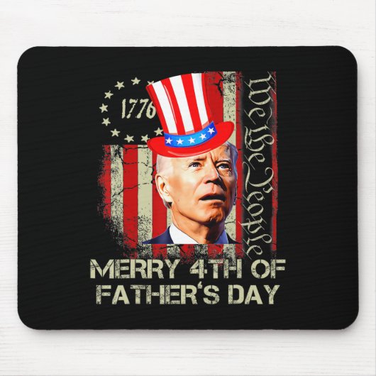 Funny Joe Biden 4. Juli Merry 4. des Vaters Mousepad (Vorne)