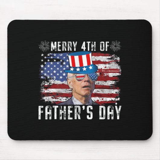 Funny Joe Biden 4. Juli Merry 4. Juli von Vätern D Mousepad (Vorne)