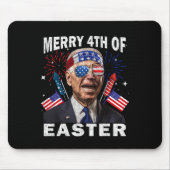Funny Joe Biden 4. Juli Shirt Merry 4. Eas Mousepad (Vorne)