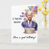 Funny Joe Biden Birthday Card Karte (Gelbe Blume)