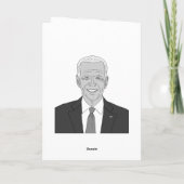 Funny Joe Biden Cartoon Geburtstagskarte Karte (Rückseite)