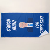 Funny Joe Biden Cartoon und typisches Zitat Strandtuch (Vorderseite)