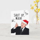Funny Joe Biden Christmas: Halt den Mann Karte (Gelbe Blume)
