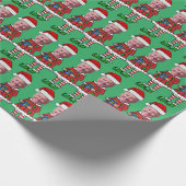 Funny Joe Biden Custom Face Foto Elf Weihnachten Geschenkpapier (Ecke)