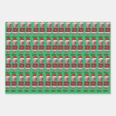 Funny Joe Biden Custom Face Foto Elf Weihnachten Geschenkpapier Set (Vorderseite)