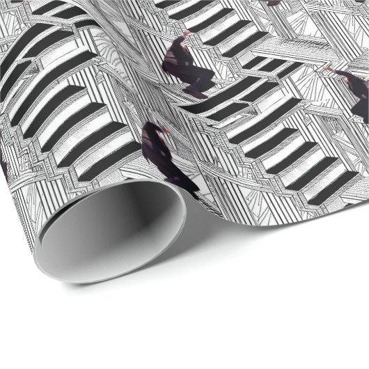 Funny Joe Biden fällt unendlich hoch Geschenkpapier (Rolleneckpunkt)