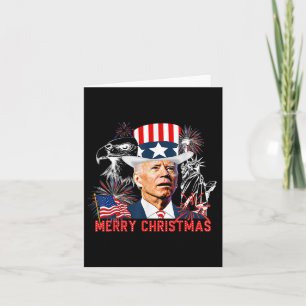 Funny Joe Biden Frohe Weihnachten im Juli US-Flagg Karte