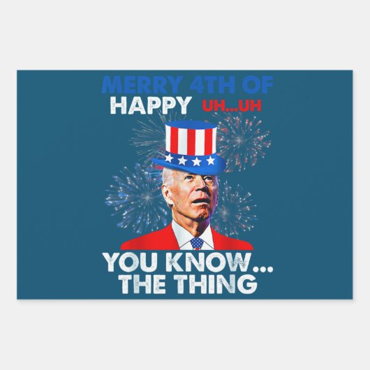 Funny Joe Biden Geschenkpapier Set (Vorderseite 3)