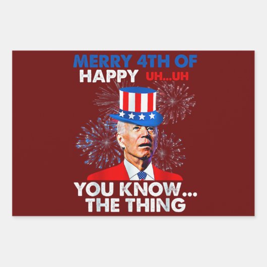 Funny Joe Biden Geschenkpapier Set (Vorderseite 2)