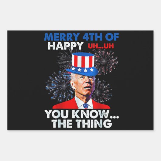 Funny Joe Biden Geschenkpapier Set (Vorderseite)