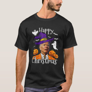 Funny Joe Biden Halloween Konfuse Happy Christmas T-Shirt