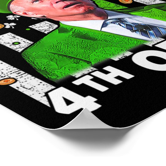 Funny Joe Biden Happy 4. Juli Verwirrte St Patr Poster (Ecke)