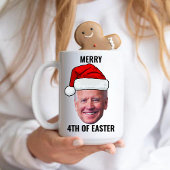Funny Joe Biden Happy 4. Osterweihnachtsfest Kaffeetasse