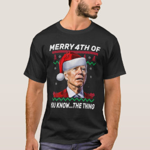 Funny Joe Biden Happy 4Th Of Christmas Confused 4T T-Shirt
