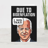 FUNNY JOE BIDEN INFLATION BIRTHDAY GREETING CARD KARTE (Vorderseite)