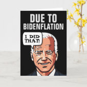 FUNNY JOE BIDEN INFLATION BIRTHDAY GREETING CARD KARTE (Gelbe Blume)