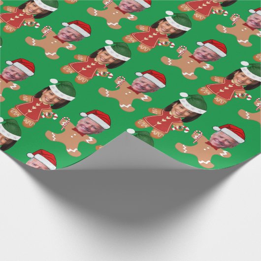 Funny Joe Biden Kamala Harris Face Gingerbread Geschenkpapier (Ecke)