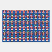 Funny Joe Biden Kamala Harris Santa Custom Face Geschenkpapier Set (Vorderseite 3)