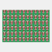 Funny Joe Biden Kamala Harris Santa Custom Face Geschenkpapier Set (Vorderseite)