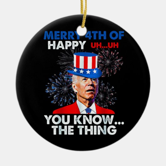 Funny Joe Biden Keramik Ornament (Vorne)