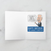 Funny Joe Biden Lieben Alte Menschen Geburtstag Karte (Innenseite)