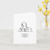 Funny Joe Biden macht Null-Zeichen Geburtstag Karte (Gelbe Blume)