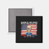 Funny Joe Biden Merry 4. Osterdesign 4. Magnet (Vorderseite/Rückseite)