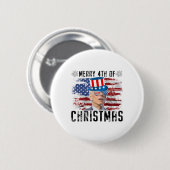 Funny Joe Biden Merry 4. Weihnachten 4. Juli Button (Vorne & Hinten)