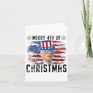 Funny Joe Biden Merry 4. Weihnachten 4. Juli Karte