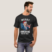 Funny Joe Biden Merry Erntedank USA Flag Anti B T-Shirt (Vorne ganz)