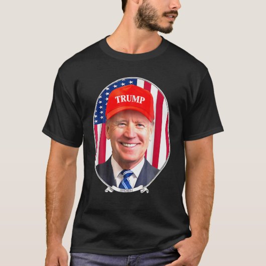 Funny Joe Biden mit Trump T-Shirt (Vorderseite)
