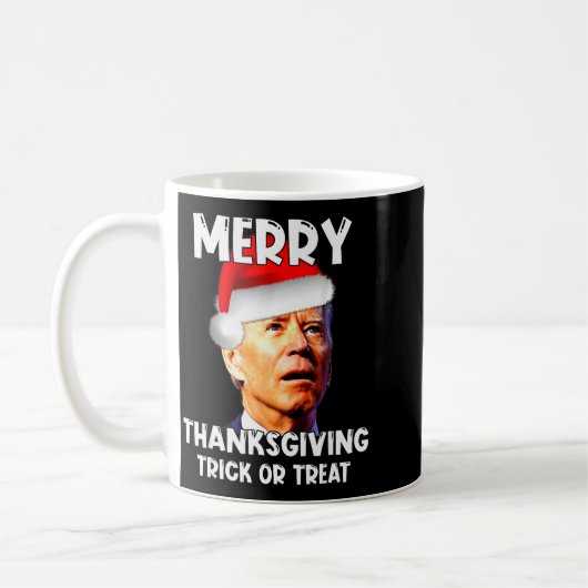 Funny Joe Biden Santa Hat Merry Thanksgiving Chris Kaffeetasse (Links)