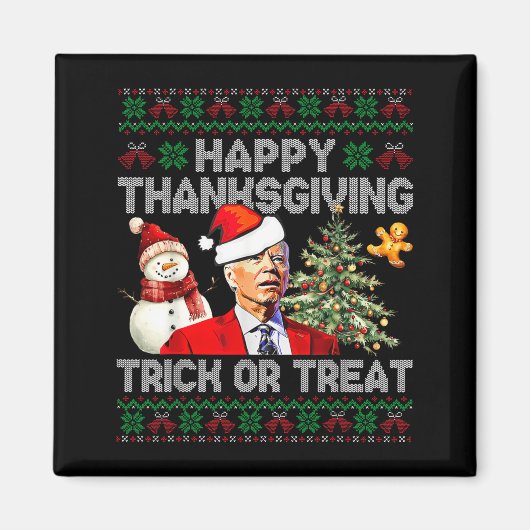 Funny Joe Biden Santa Merry Thanksgiving Christmas Magnet (Vorne)
