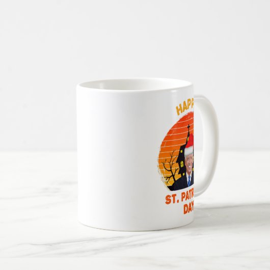 Funny Joe Biden St Patrick Christmas Joe Biden Hal Kaffeetasse (VorderseiteRechts)