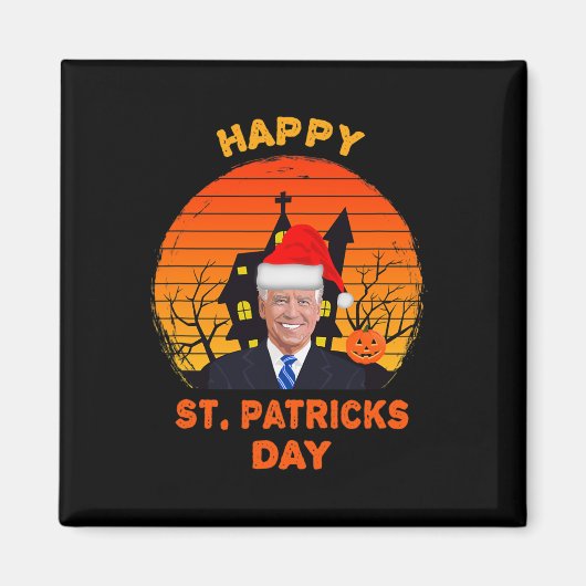 Funny Joe Biden St Patrick Christmas Joe Biden Hal Magnet (Vorne)