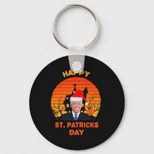 Funny Joe Biden St Patrick Christmas Joe Biden Hal Schlüsselanhänger