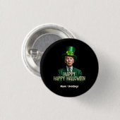 Funny Joe Biden St. Patrick's Day Confused Button (Vorne & Hinten)