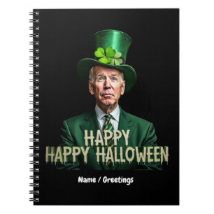 Funny Joe Biden St. Patrick's Day Confused Notizblock