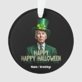 Funny Joe Biden St. Patrick's Day Confused Ornament (Vorderseite)