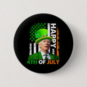 Funny Joe Biden St Patricks Day Happy 4. Juli Button (Vorderseite)
