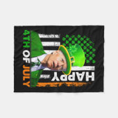 Funny Joe Biden St Patricks Day Happy 4. Juli Fleecedecke (Vorderseite (Horizontal))