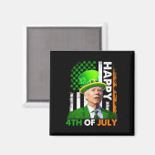 Funny Joe Biden St Patricks Day Happy 4. Juli Magnet (Vorderseite/Rückseite)