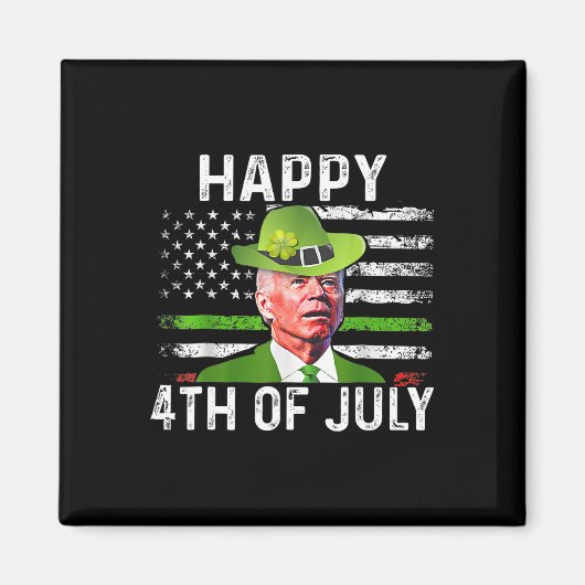 Funny Joe Biden St Patricks Day Happy 4. Juli Magnet (Vorne)